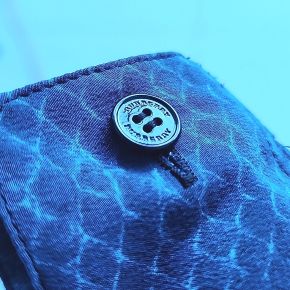 Burberry blue python button down blouse - Picture 7 of 7